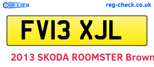 FV13XJL are the vehicle registration plates.