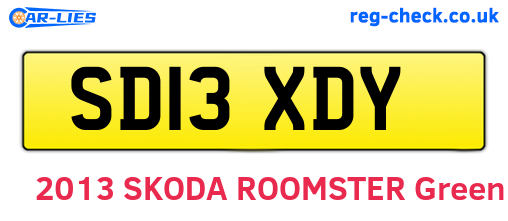 SD13XDY are the vehicle registration plates.