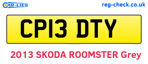 CP13DTY are the vehicle registration plates.