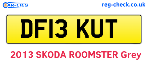 DF13KUT are the vehicle registration plates.