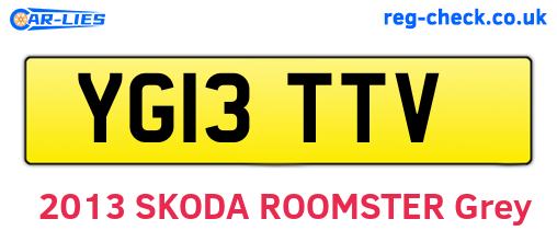 YG13TTV are the vehicle registration plates.