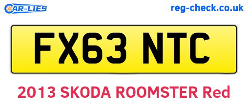 FX63NTC are the vehicle registration plates.