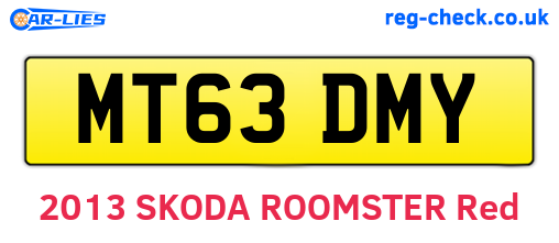 MT63DMY are the vehicle registration plates.