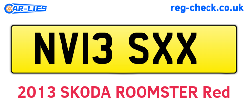 NV13SXX are the vehicle registration plates.
