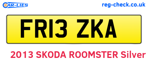 FR13ZKA are the vehicle registration plates.