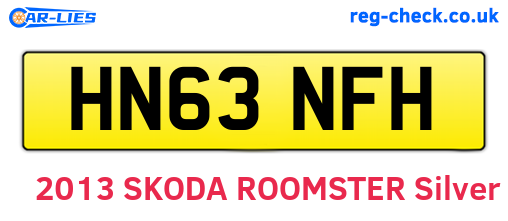 HN63NFH are the vehicle registration plates.