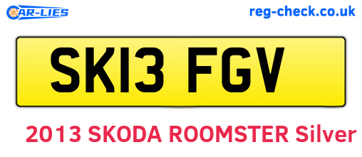 SK13FGV are the vehicle registration plates.