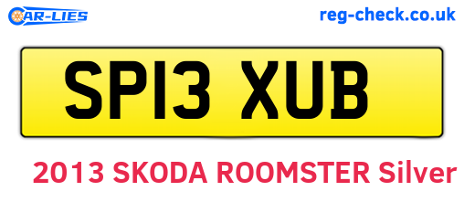 SP13XUB are the vehicle registration plates.