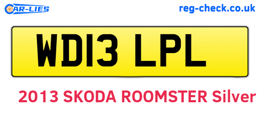 WD13LPL are the vehicle registration plates.
