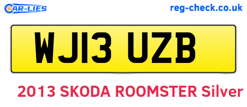 WJ13UZB are the vehicle registration plates.