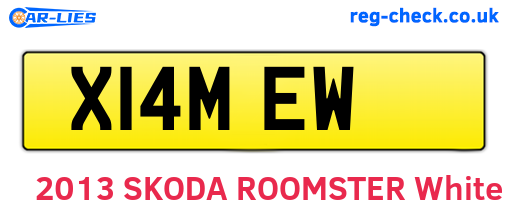 X14MEW are the vehicle registration plates.