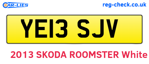 YE13SJV are the vehicle registration plates.