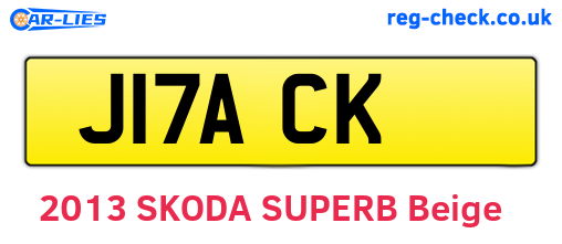 J17ACK are the vehicle registration plates.