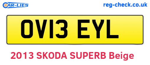 OV13EYL are the vehicle registration plates.