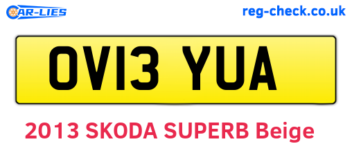 OV13YUA are the vehicle registration plates.
