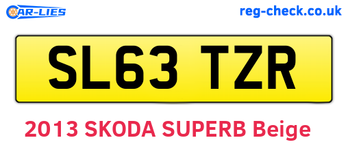 SL63TZR are the vehicle registration plates.