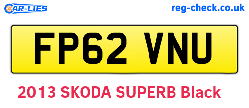 FP62VNU are the vehicle registration plates.
