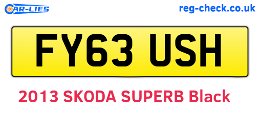 FY63USH are the vehicle registration plates.
