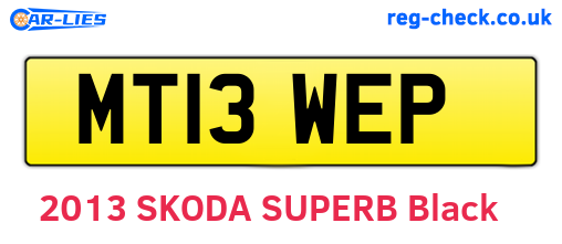 MT13WEP are the vehicle registration plates.