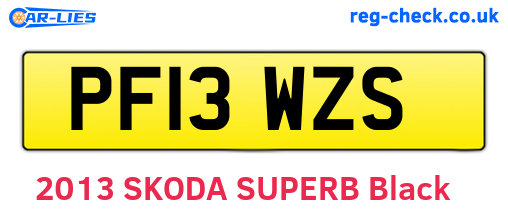 PF13WZS are the vehicle registration plates.