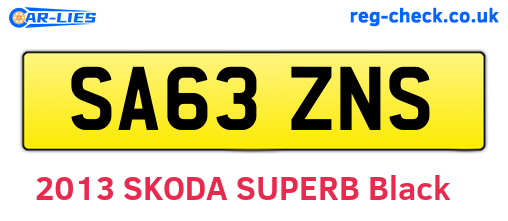 SA63ZNS are the vehicle registration plates.