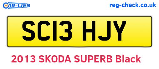 SC13HJY are the vehicle registration plates.