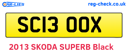 SC13OOX are the vehicle registration plates.