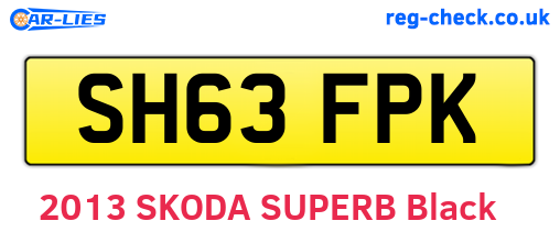 SH63FPK are the vehicle registration plates.
