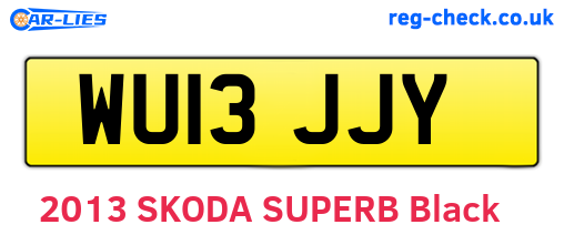 WU13JJY are the vehicle registration plates.