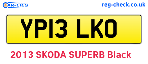 YP13LKO are the vehicle registration plates.