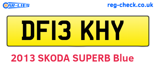 DF13KHY are the vehicle registration plates.