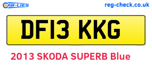 DF13KKG are the vehicle registration plates.