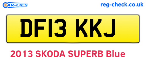 DF13KKJ are the vehicle registration plates.