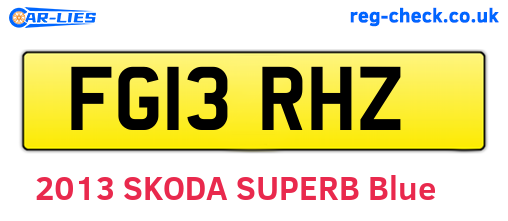 FG13RHZ are the vehicle registration plates.