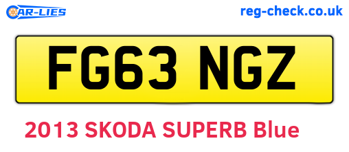 FG63NGZ are the vehicle registration plates.