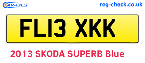 FL13XKK are the vehicle registration plates.