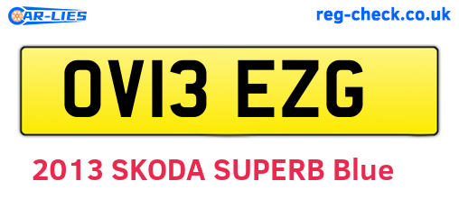OV13EZG are the vehicle registration plates.