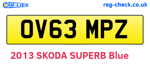 OV63MPZ are the vehicle registration plates.