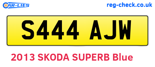 S444AJW are the vehicle registration plates.