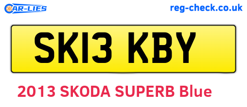 SK13KBY are the vehicle registration plates.