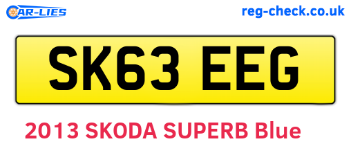 SK63EEG are the vehicle registration plates.