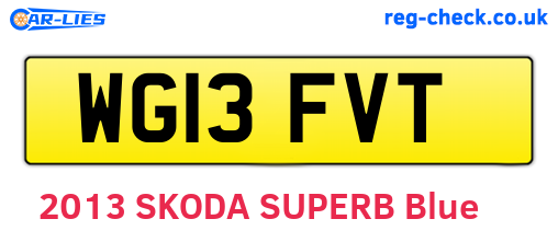 WG13FVT are the vehicle registration plates.