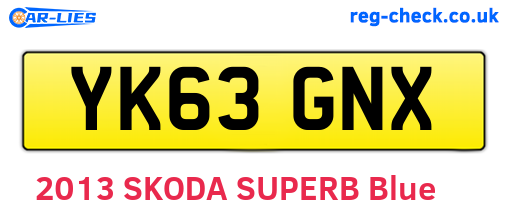 YK63GNX are the vehicle registration plates.