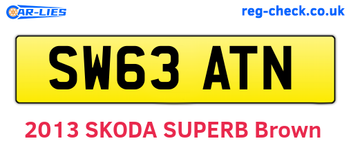 SW63ATN are the vehicle registration plates.