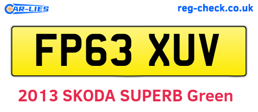 FP63XUV are the vehicle registration plates.