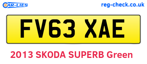 FV63XAE are the vehicle registration plates.