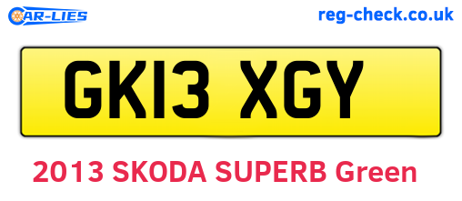 GK13XGY are the vehicle registration plates.