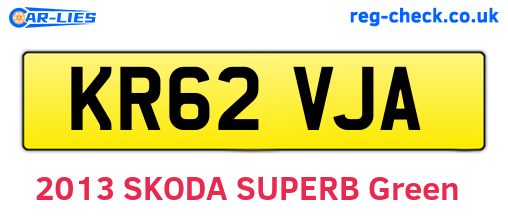 KR62VJA are the vehicle registration plates.