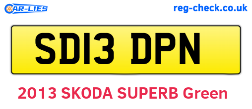 SD13DPN are the vehicle registration plates.