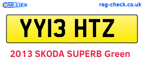 YY13HTZ are the vehicle registration plates.